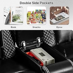 Reclinerchairsetof3theaterseatingwithmassageheatingbreathableleathersofausbportssuitablelivingroomhomeblack Urban Country Home Decor Recliner chair set of 3 theater seating with massage heating breathable leather sofa usb ports suitable living room home black urban country home decor