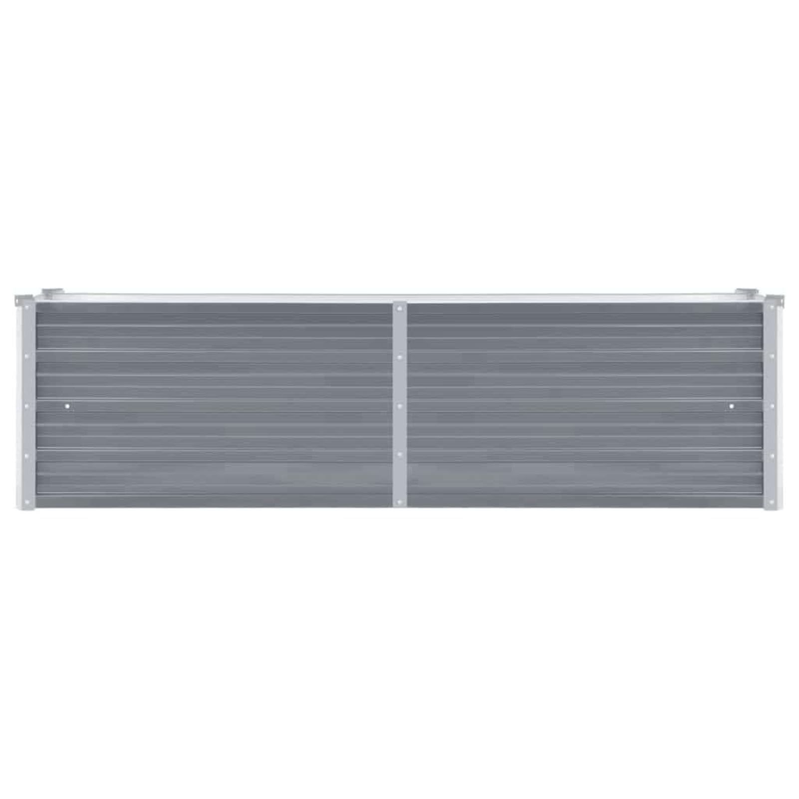 ARKEM Arriate de jardín de Acero galvanizado Gris 160x40x45 cm Jardineria Accesorios Jardinera Rectangular