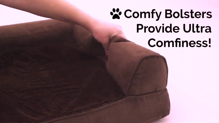Furhaven Large Orthopedic Dog Bed Plush & Suede Sofa-Style w/ Removable Washable Cover - Espresso, Large - Image 8