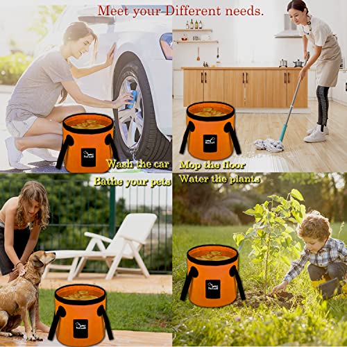 Esthesia Cubo Plegable, Contenedor de Agua Portátil de 5 Galones para Viajes, Camping, Senderismo, Pesca y Jardinería miniatura 5