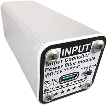 Type-C to Type-C DC 5V Supercapacitor Power Filter for Audio Video Devices Audio PC to Improve Audio Dynamics