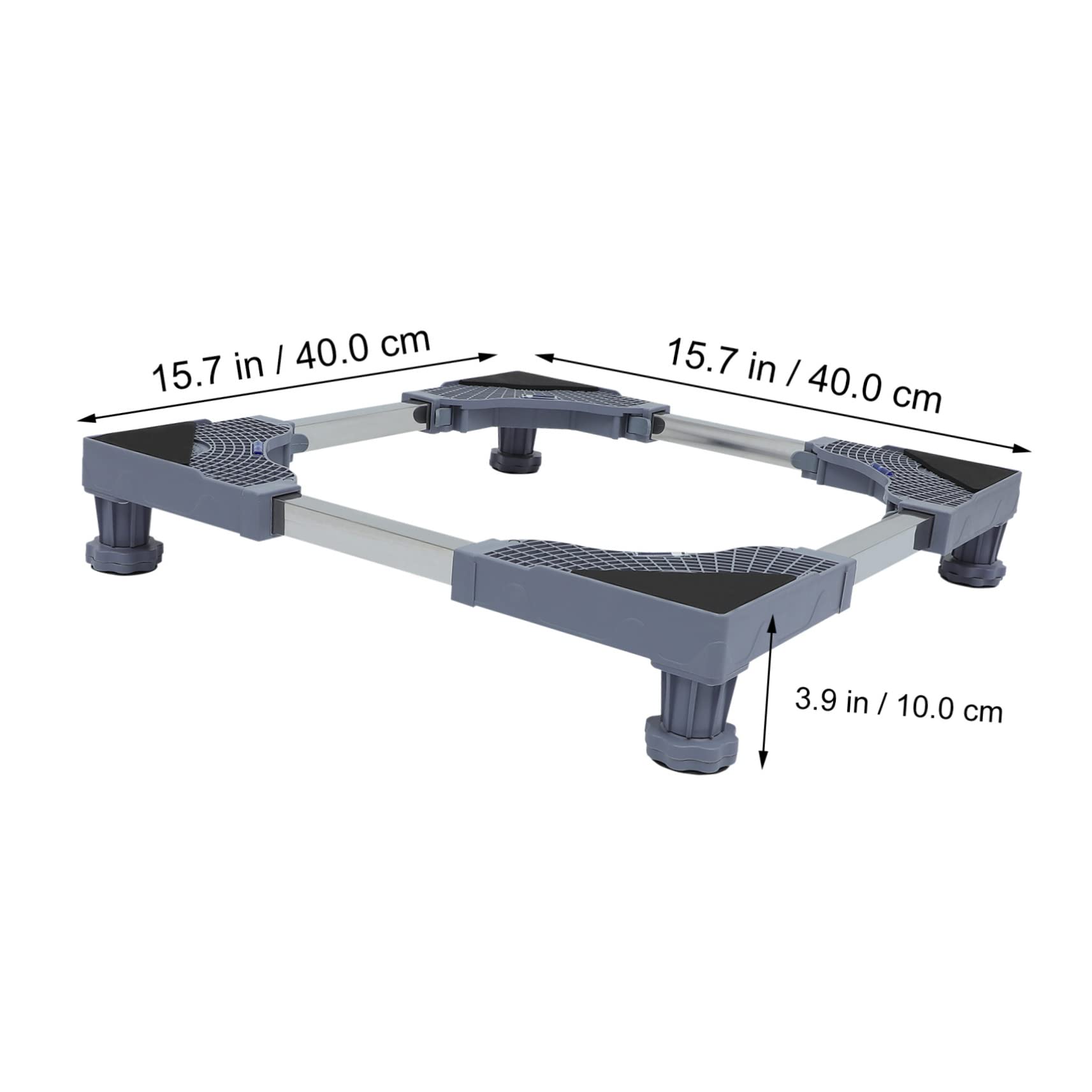 Gatuida Base Móvil para Lavadora y Refrigerador Ruedas Giratorias Bloqueo, Soporte Ajustable Patas Resistentes Gris, 25 Tubos, Adecuado para Secadoras y Electrodomésticos Grandes