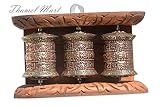 4 Inch Three-in-One Hanging Brass Prayer Wheel