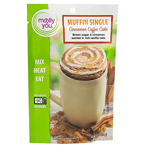 Molly And You Cinnamon Coffee Cake Mug Cake Mix (Pack Of 3) – Single Serve, Microwavable Gourmet Mug Cake Mixes #TOP15