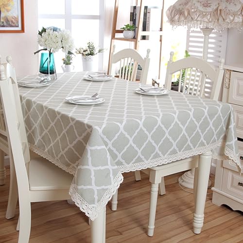 Nappe en coton KnSam avec dentelle verte pour art de la table raffiné - 3