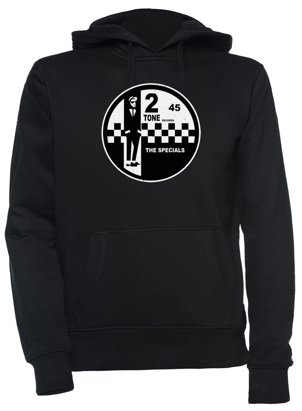 Luxogo 2 Tone Records The Specials Unisex Nero Felpa con Cappuccio Uomo Donna Unisex Black Jumper Men's Women's