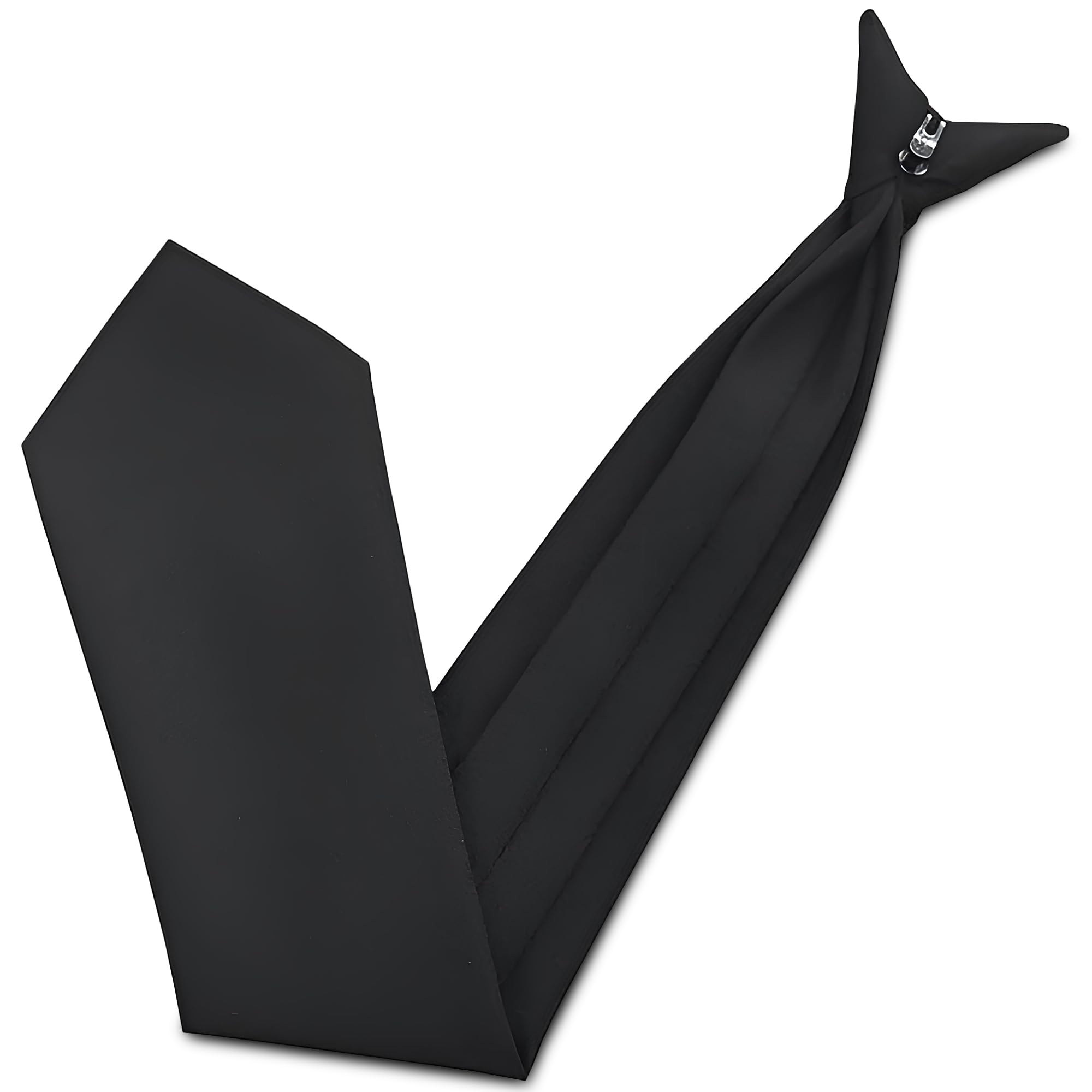 Clip-on Tie for Men's Polyester Solid Pre-tied Adjustable Clip-On Tie Washable Neck Strap Tie For Formal Wear, Weddings, Funeral, Prom Party & Celebration