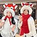 Fashion Teenager New Year Plush Earflap Hat Gloves Scarf Suits Women Winter Outdoor Warm Students Windproof Supplies Set Red