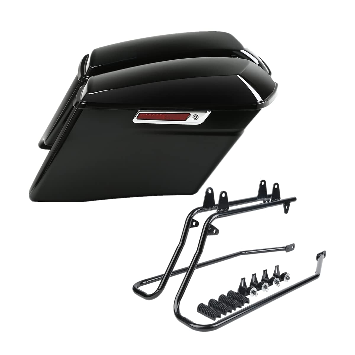 TCMT 4" Stretched Extended Saddlebags Conversion Bracket Kit Fit For Harley Heritage Softail Fatboy FLSTF Breakout 1984-2017