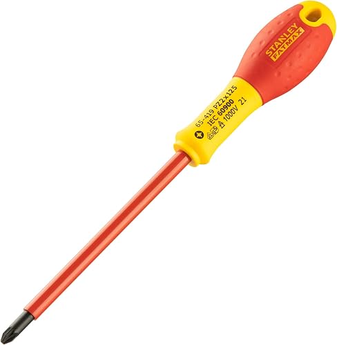 Stanley 0-65-419 Fat Max Screwdriver Insulated Pz Pz2X125Mm-Red And Yellow
