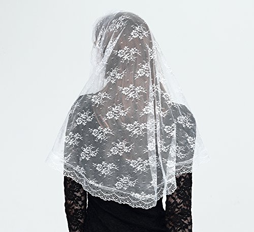 Church Veil Lace Catholic Mantilla Veil V44 (Ivory Veil)
