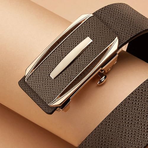 Waist Strap Luxury Design Vintage Man Automatic Buckle Belt Casual Waistband(black)3