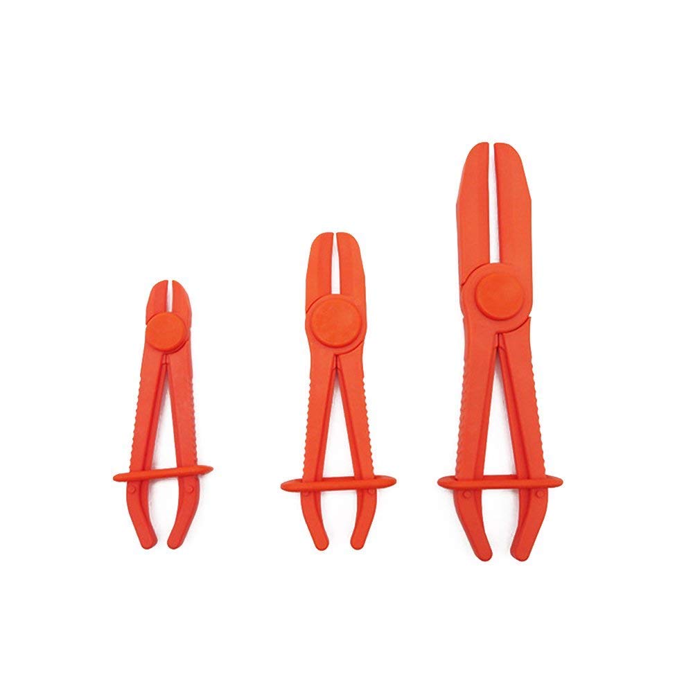 Kit 3 Pinze Per Fascette Stringitubo | Professionale Per Tubi Flessibili Auto/Moto - Giallo Antiscivolo