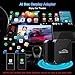 Wireless Carplay Adapter with Netflix YouTube, 2025 Car Play Video Box & Android Auto Dongle Plug & Play,Convert Wried to Wireless CarPlay for Cars from 2016 and iOS 10+ & TFCard(Black)