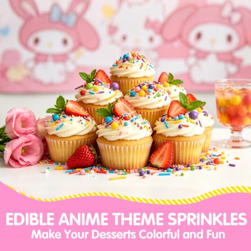 Image of Edible Rainbow Pearl Sprinkles,Colorful Pearls Sprinkle for Cake Decorating