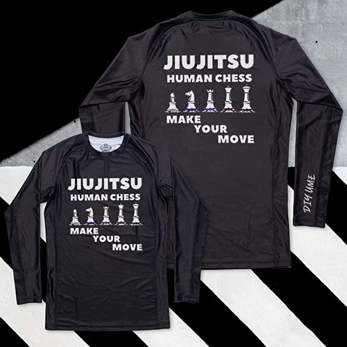 Men’s Free Hugs Wrestling BJJ Long Sleeves Rash Guard Performance Slim Fit Jersey Shirt3