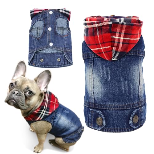 SILD Pet Clothes Dog Jeans Jacket Cool Blue Denim Coat