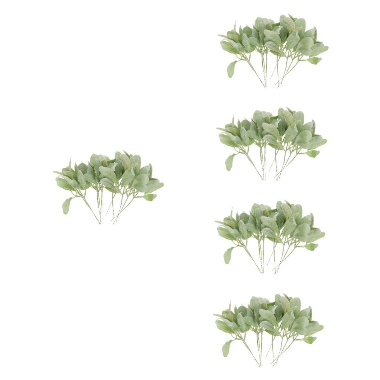 ABOOFAN 5 Set Piante D'imitazione Decoro Foglie Finte Foglie Steli Modello Con Steli Di Foglie Finte Modello Di Di Piante Di Simulazione Pianta Finta Panno in Poliestere 10 Pezzi * 5