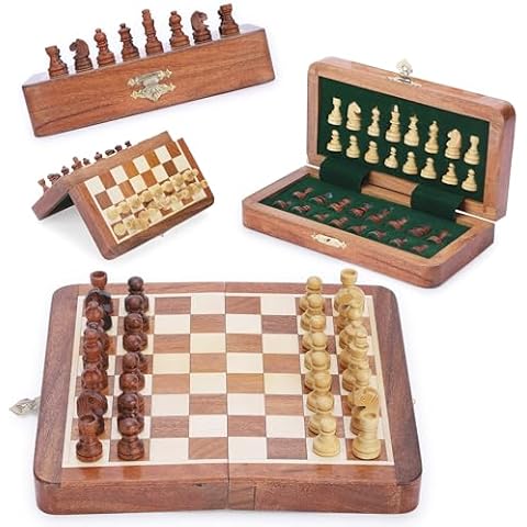 Ajuny 7 Inch Magnetic Wooden Chess Set Cover