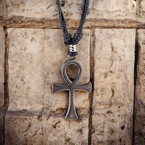 BlueRica Ankh Cross of Life on Adjustable Cord Necklace3