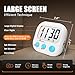 2 Pack Digital Kitchen Timer for Cooking Big Digits Loud Alarm Magnetic Backing Stand Cooking Timers for Baking White
