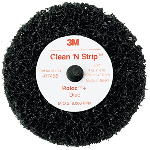 3M Scotch-Brite Roloc+ Clean and Strip Disc 7466, Roloc Quick-Change Attachment, Silicon Carbide, 4