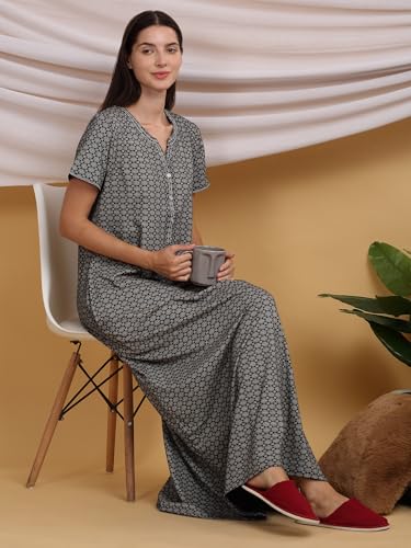 Image of Sweet Dreams Women's Cotton Maxi Casual Night Dress