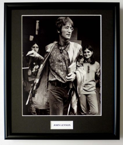JOHN LENNON/PHOTO ENCADREE (2) - Les Beatles, Paul McCartney, John Lennon, RIngo Starr, George Harrison JOHN LENNON/PHOTO ENCADREE (2)