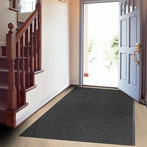 Floordirekt Schmutzfangmatte auf Maß, 90 x 300 cm, Anthrazit-Schwarz, Fußmatte, Türmatte Eingangsbereich, Fußabtreter, Türvorleger, Sauberlaufmatte, Meterware, Sky