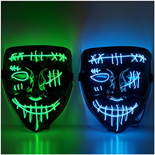 Twister.CK Halloween Party Toys Mask, Blue + Green