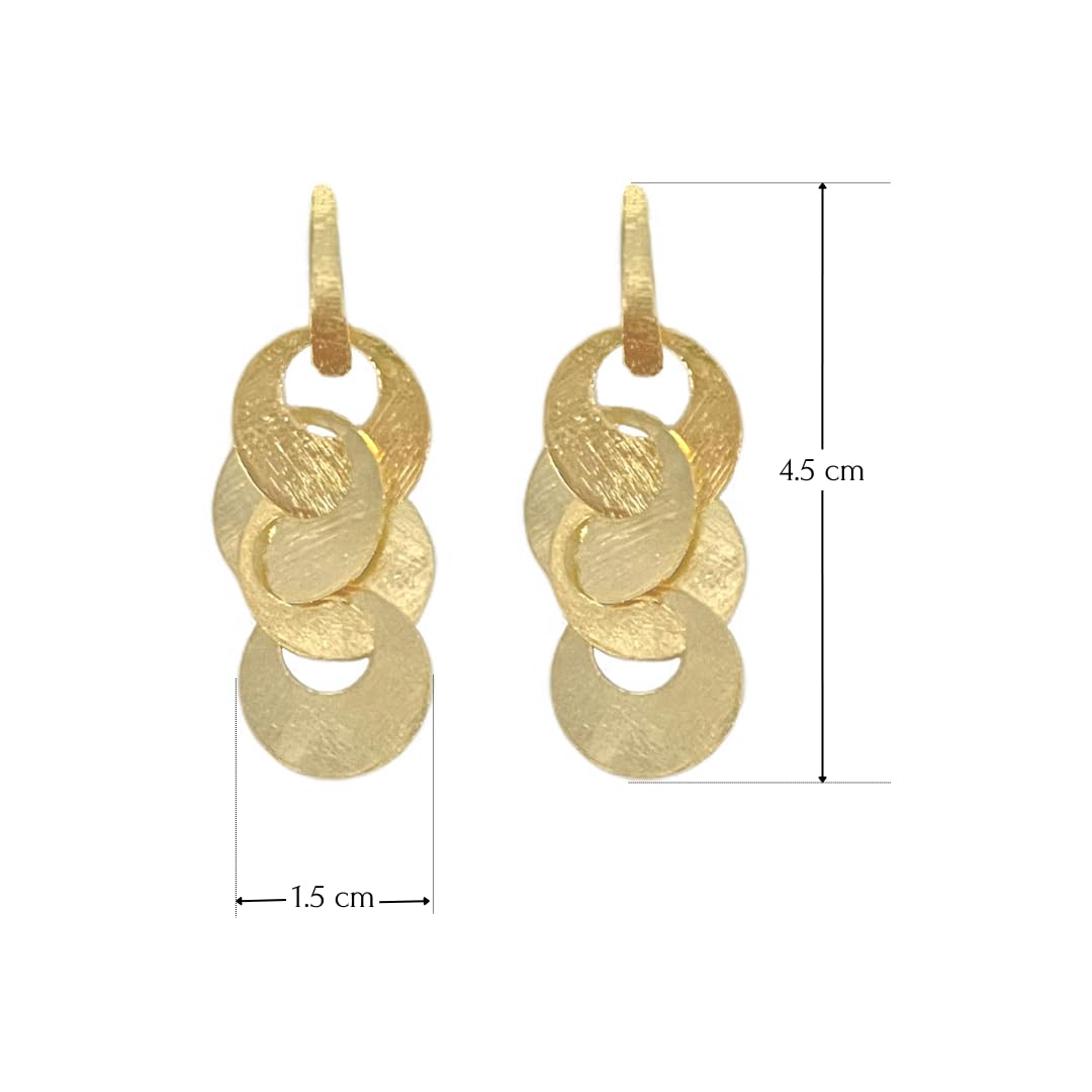 Orecchini Long Wave, Orecchini placcati in Oro 18 K. Gioielli Lunghi e Maxi, Gioielli da Donna, Leggeri, Versatili e Senza Tempo. Regalo per le donne