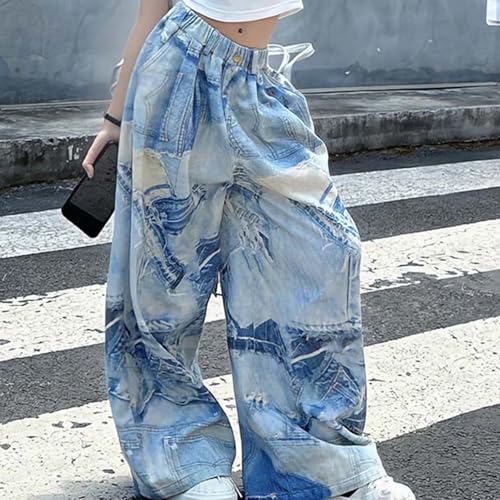 Toddler Girl's Flare Jeans Leopard Print Patchwork Slim Fit Denim Jeggings Fashion Personality Girls Jeans Size 93