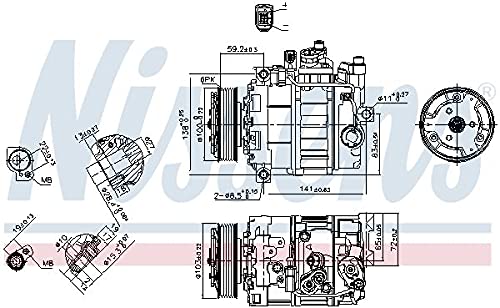 i Amazon.com: Nissens 89052 Compressor, air conditioning