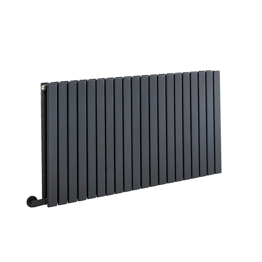 MILANO 1500W Anthracite Double Flat Panel Electric Radiator 635 x 1180mm
