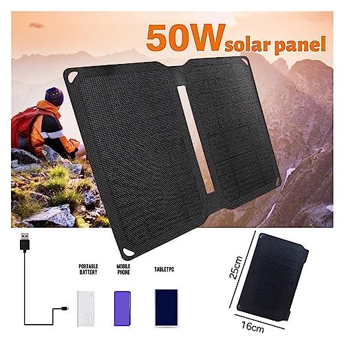 Chargeur solaire mobile pour randonnée extérieure imperméable bleu - 3