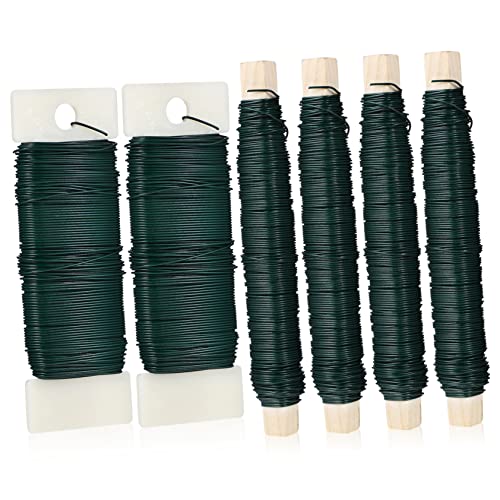 Veemoon 6 Pcs Floral Wires Roll Malleable Plant Wires Thin Iron Strings for Craft