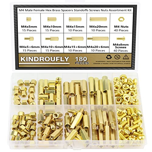 Entretoise hexagonale en laiton M4 kit de 180 fixations haute précision pour carte mère