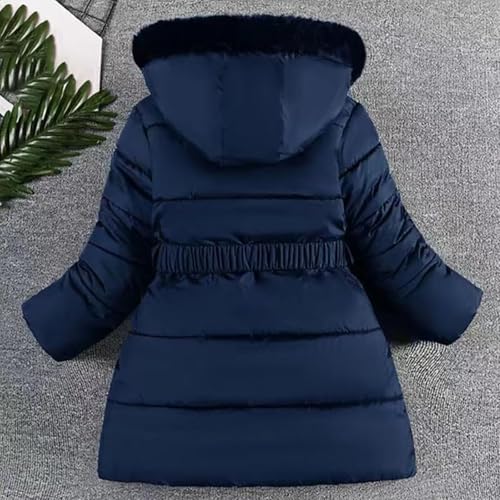 Girl Removable Hood Heavyweight Puffer Jacket Kids Parka Hooded Winter Coats Winter Fleece Snow Outwear Down Coat2
