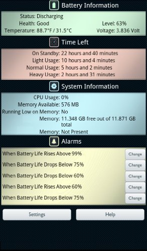 Track Your Battery Life with Battery Alarms (Kindle Tablet Edition)