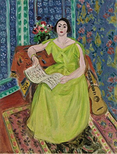 Tallenge - La Femme En Jaune - Henri Matisse Paintings Collection - Large Canvas - Unframed (23 x 30 inches)
