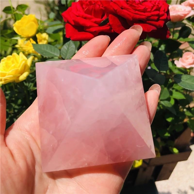 Pyramide en quartz rose 35-40mm | Pierre de cristal Feng Shui naturelle