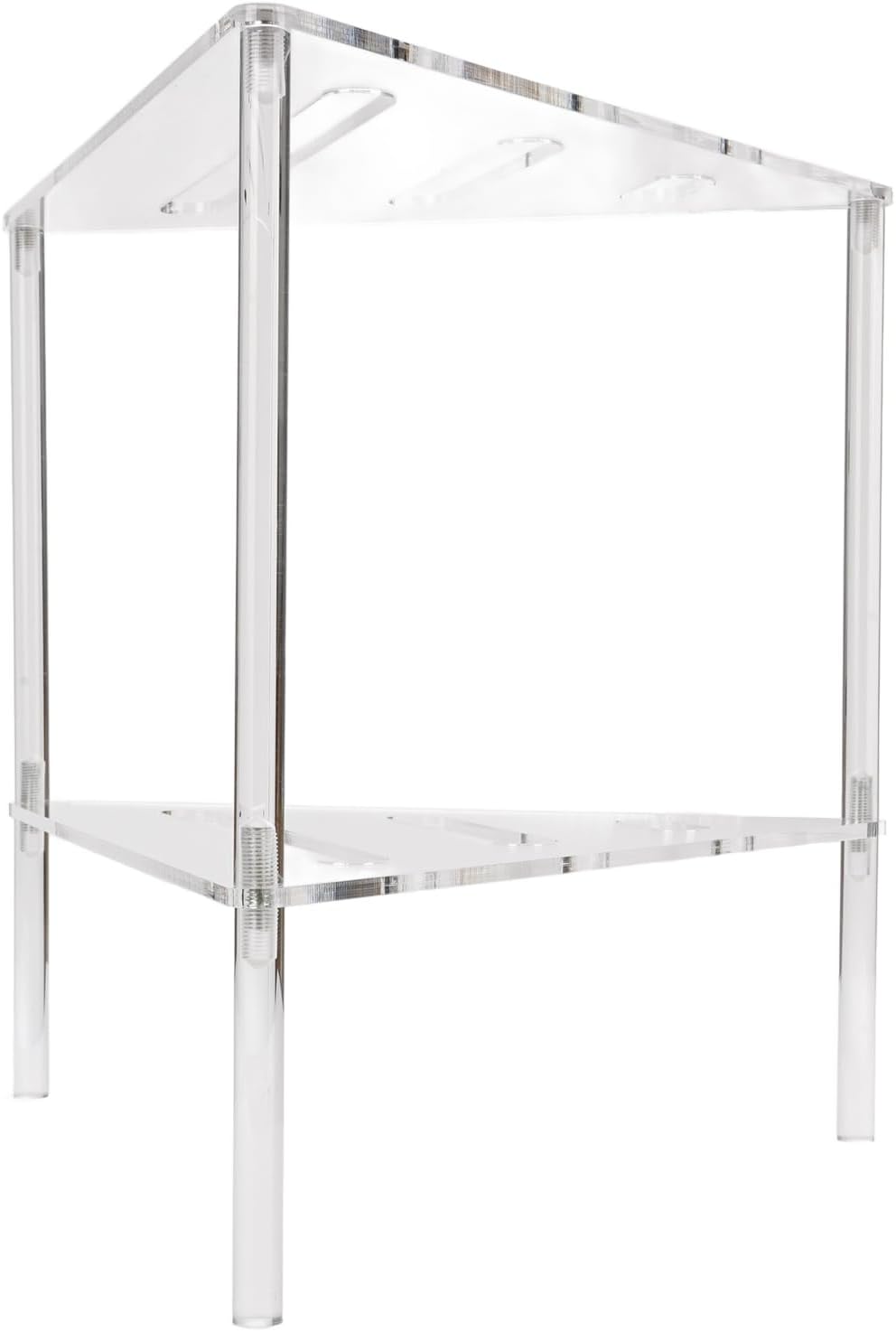 2 Tier Acrylic Corner Shower Caddy, Floor Standing Organizer with Easy Installation, Stylish and Versatile, Transparent Acrylic Material, Suitable for Humid Environment