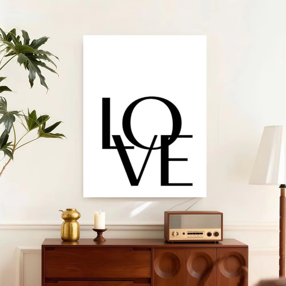 IHHGNB Nordic Inspirational Motivational Quotes Posters Modern Cursive Verse Wall Paintings Mural Living Room Office Decor(60x80cm(24x31in)/No frame)