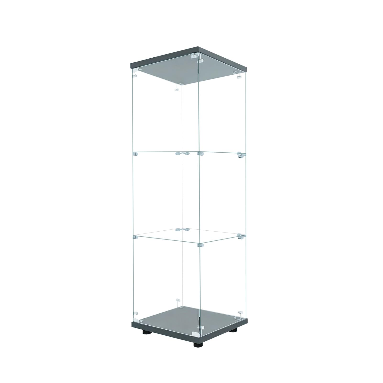 Vitrina de cristal con iluminación LED y puerta con cerradura