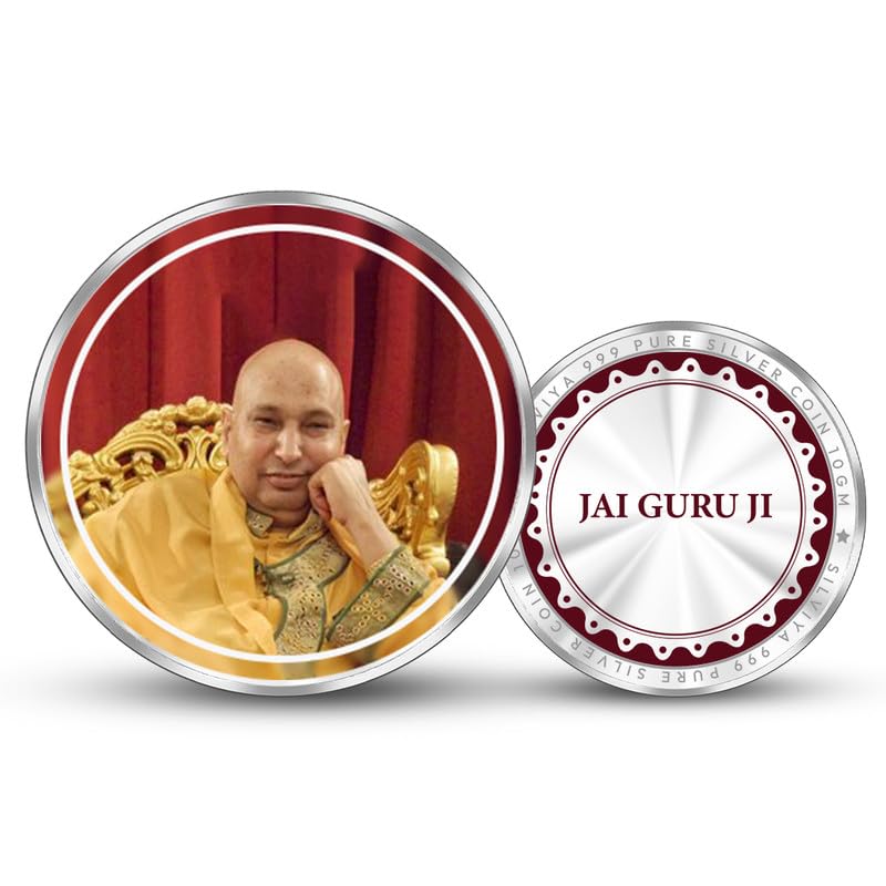 Silviya BIS Hallmarked Guru Ji Bade Mandir 999 Pure Silver Coin (10 Gram) Round Shape: Guru Ji Blessings Gift | Chattarpur Wale Guru Ji Gift | Religious Coin (B0D6784XNP) Amazon Price History, Amazon Price Tracker
