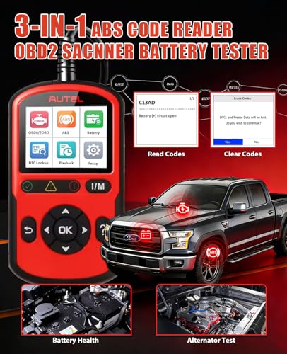 Autel OBD2 Scanner AutoLink AL549: Check Engine Code Reader ABS Diagnostic Tool, Universal Car Battery & Alternator Test, Upgrade Ver. of Autel AL519 MaxiLink ML519 OBDII CAN Diagnostic Scan Tool - Image 4