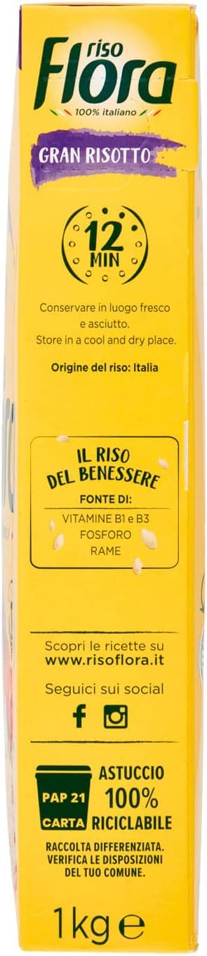 Italian Gourmet Riso Gran Risotto für Risotti, feste Körner 10 x 1kg Vorrat