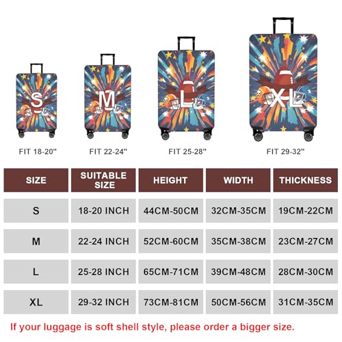 Image of WUJIAONIAO Travel Luggage Cover Baggage Suitcase Cover Protector Skins 18-32 Inch, Rugby, S (for 18--20 inch luggage), Fashion