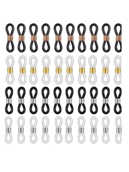 IMMIJWELL 100 pcs Multicolor Ear Hook Eyeglasses Spectacles Chain Glasses Retainer Ends Rope Sunglasses Cord Holder Strap Loop Connector-image-14