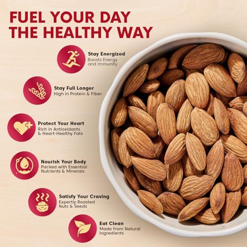Image of Ethno Bio-Activated Almonds (14-Pack) - Premium Roasted & Sterilised Almond Nuts - Fresh Badam Dry Fruits - Heart-Healthy, No Added Sugar, Oil-Free, Clean, Healthy Snacks For Adults (420g)